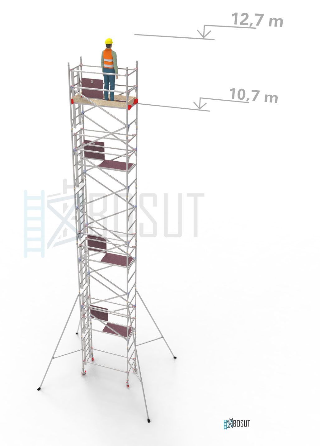 Hliníkové lešenie Klasiko - výška 12,7 m