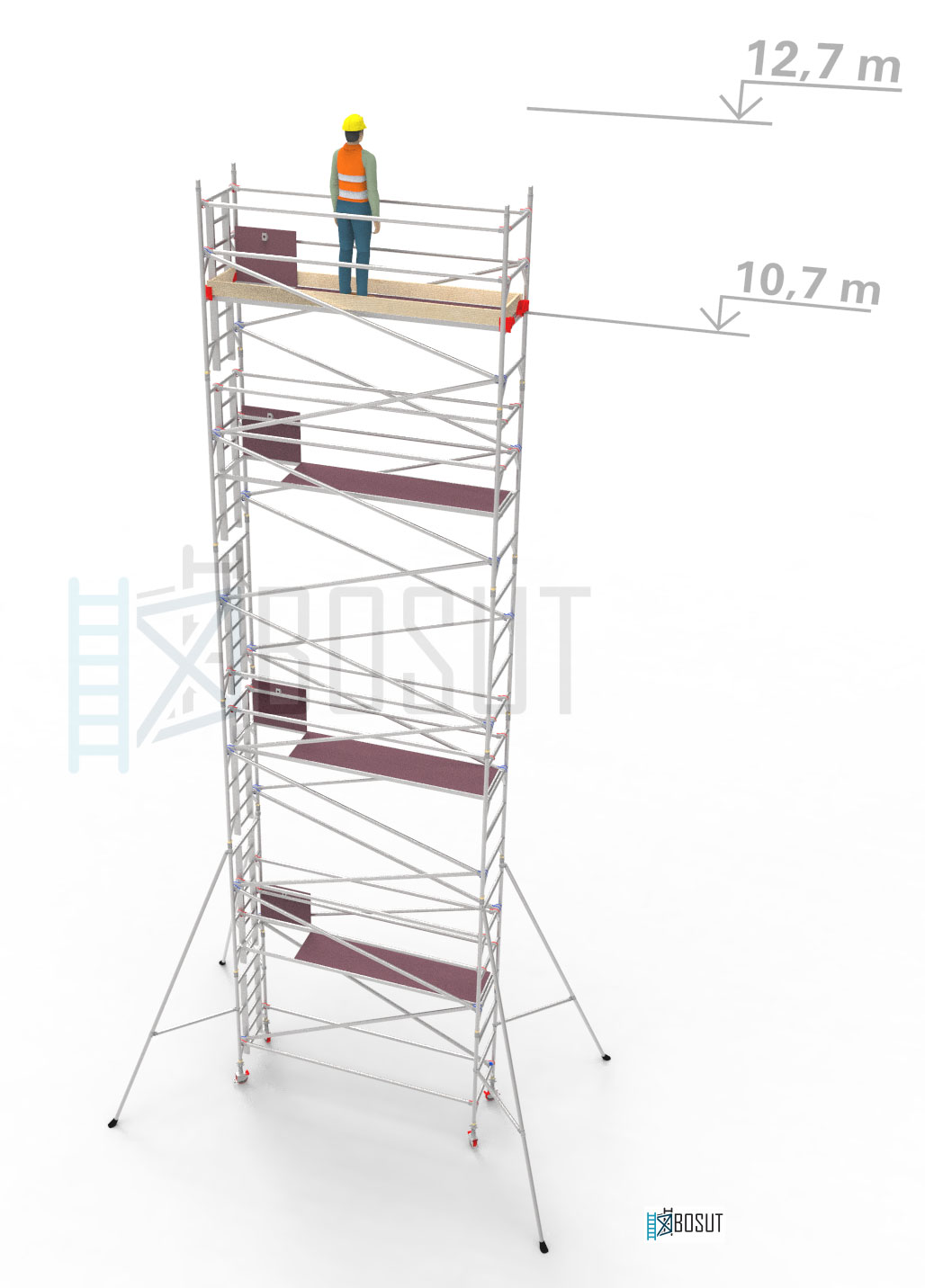 Hliníkové lešenie Klasiko - výška 12,7 m